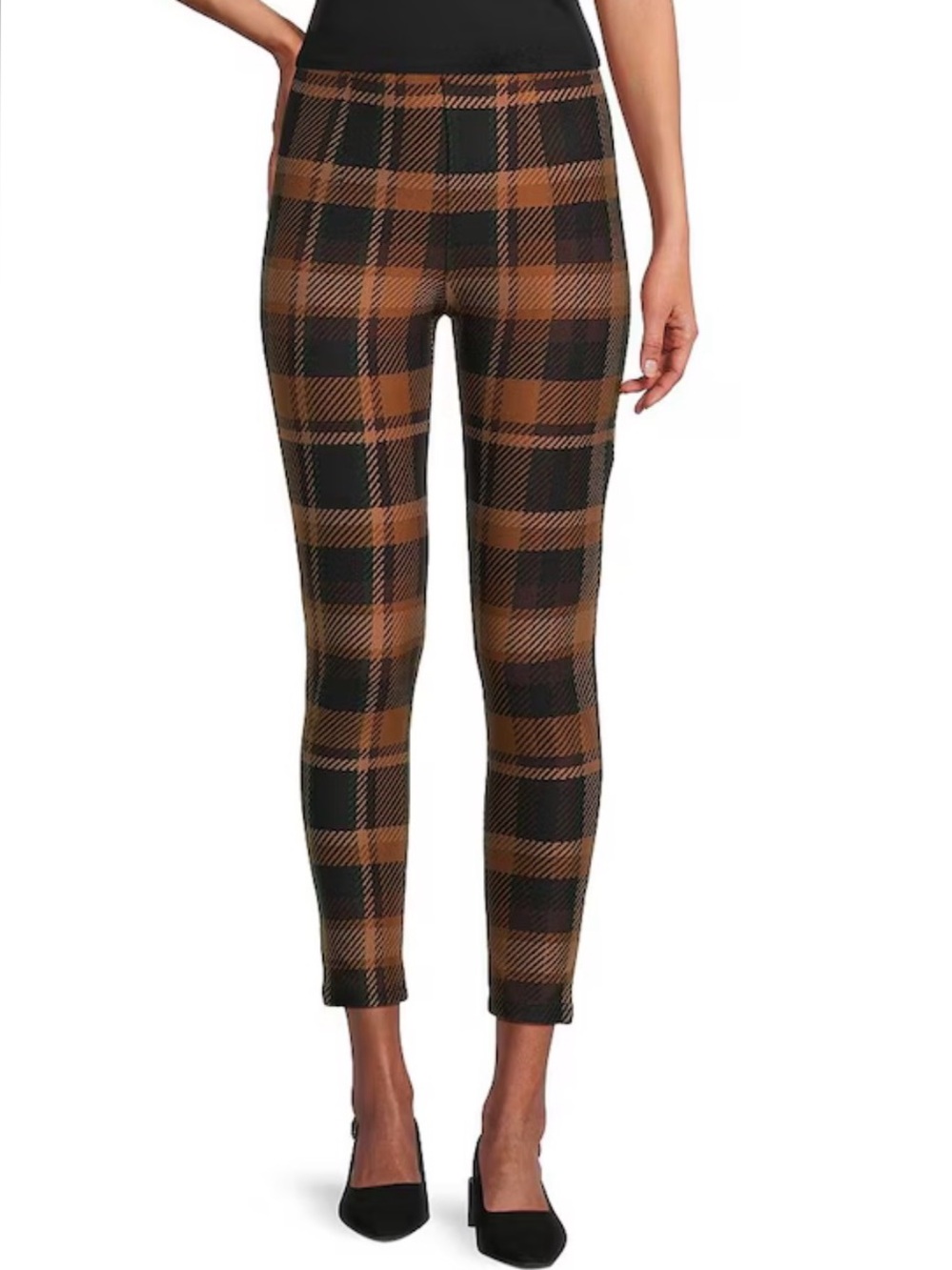 Brown Plaid Stretch Leggings NWT Sz 3X Grunge Whimsygoth